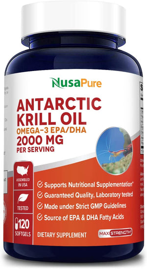 Nusapure Antarctic Krill Oil 2000Mg. 120 Capsulas Blandas