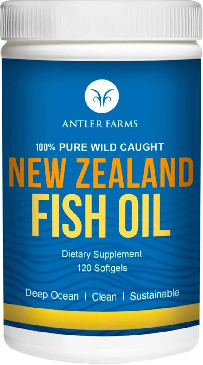 Antler Farms 100 Pure Wild Caught New Zealand Fish Oil 120 Capsulas B