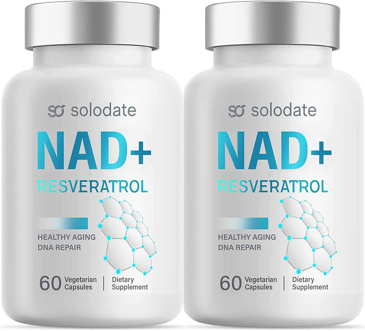 Solodate NAD Supplement 99% Purity Resveratrol 1000Mg. 120 Capsulas