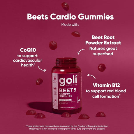 Goli Nutrition Beets Cardio Gummies 60 Gomitas