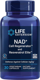 Life Extension NAD+ Cell Regenerator and Resveratrol Elite 30 Capsulas