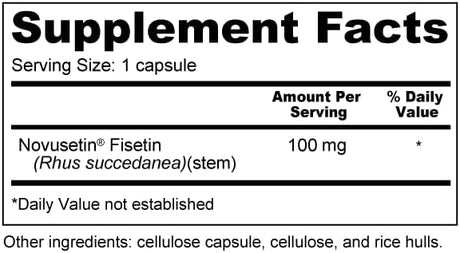 Wellness Resources Fisetin 100Mg. 90 Capsulas