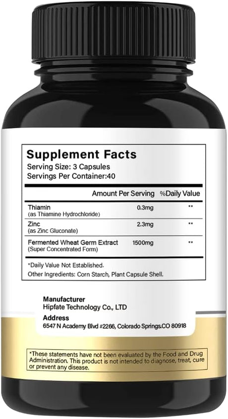 Solodate Spermidine Supplement,1500Mg. Wheat Germ Extract 360 Capsulas