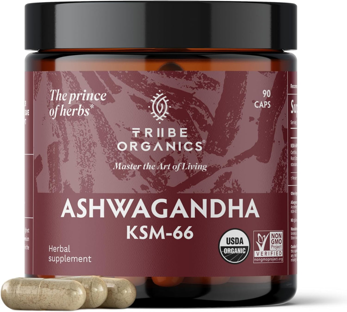 Tribe Organics Ashwagandha KSM 66 Pure Organic Root Powder Extract