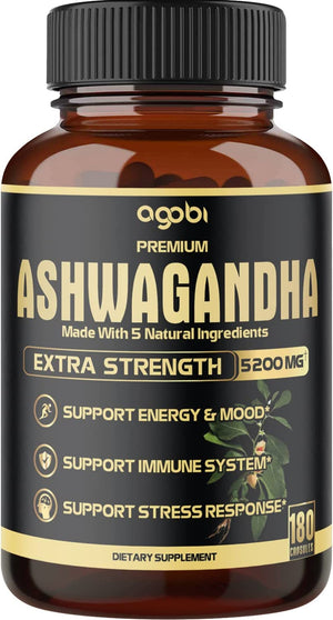 Agobi Premium Ashwagandha 5200Mg. 180 Capsulas
