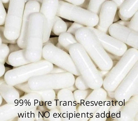 Micronized Mega Resveratrol Pharmaceutical Grade 99% Pure 500Mg. 120 Capsulas
