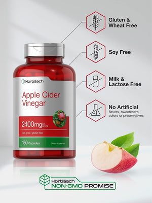 Horbaach Apple Cider Vinegar 2400Mg. 150 Capsulas