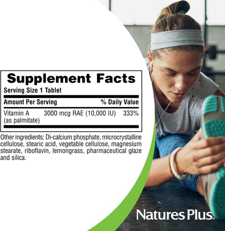NaturesPlus Vitamin A 10,000 IU 90 Tabletas
