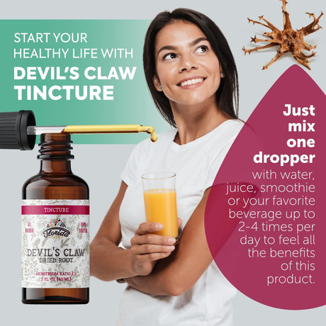 Devil's Claw Tincture Alcohol Free Organic Extract 700Mg. 60Ml.