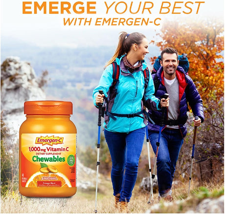 Emergen-C Chewable Vitamin C 1000Mg. 40 Tabletas Masticables