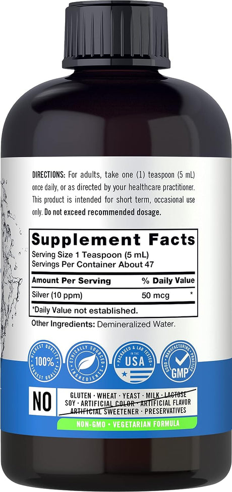 Silver Solutions Colloidal Silver 10 PPM 236Ml.