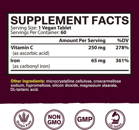 Vitacook Iron Supplement 60 Tabletas