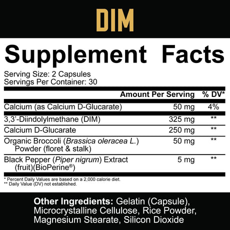 5% Nutrition Core DIM Supplement 60 Capsulas