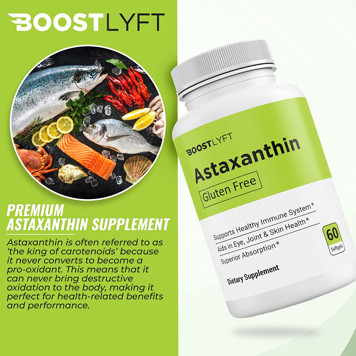 Boost Lyft Natural Astaxanthin 10Mg. 60 Capsulas Blandas