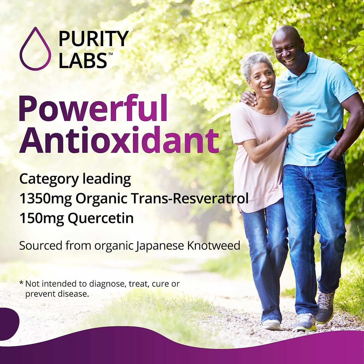 Purity Labs Pure Organic Trans-Resveratrol 90 Capsulas