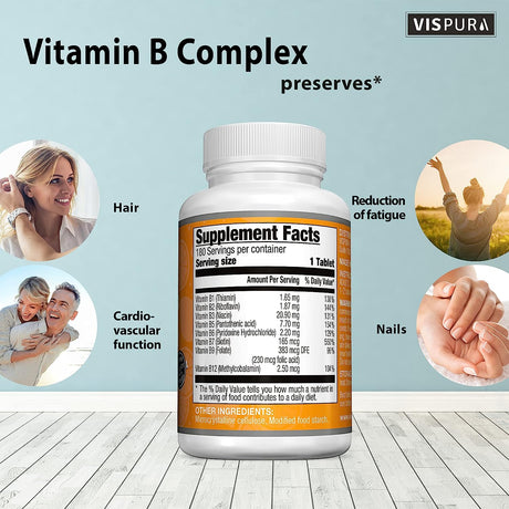 Vispura Vitamin B-Complex 180 Tabletas