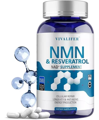 VIVALIFER NAD+ & Resveratrol 1500Mg. 120 Capsulas