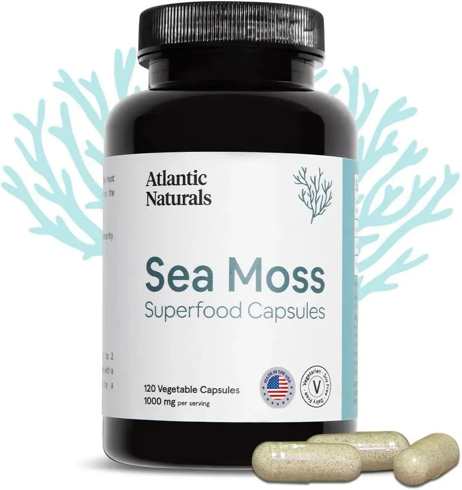 Atlantic Naturals Organic Sea Moss 120 Capsulas The Red Vitamin MX