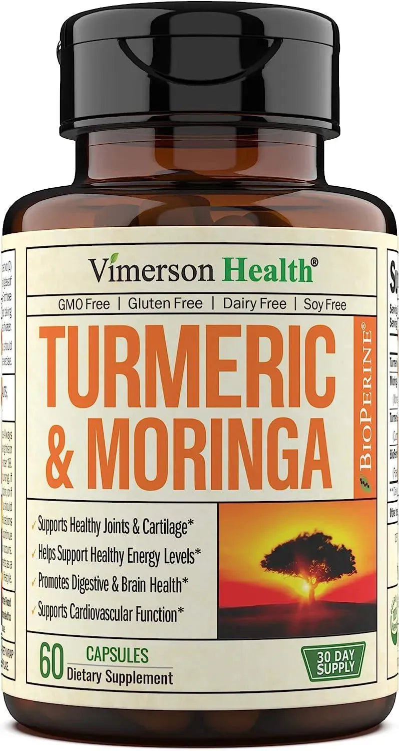 Vimerson Health Turmeric Curcumin & Moringa Leaves Extract 60 Capsulas The Red Vitamin MX