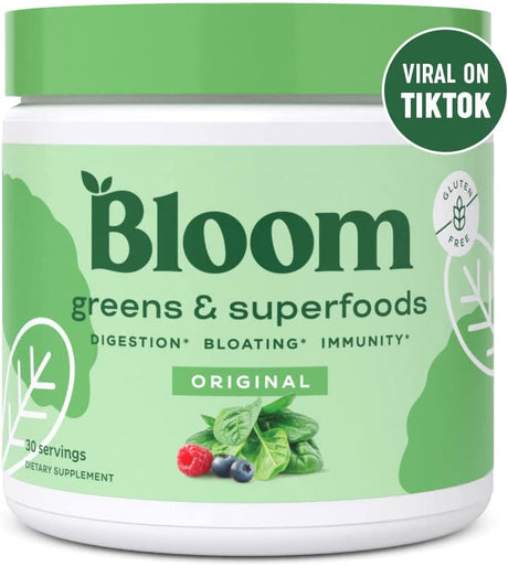 Bloom Nutrition Green Superfood | Super Greens Powder Juice & Smoothie Mix 30 Servicios