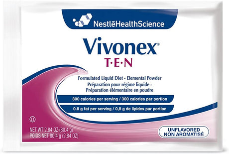 Nestle Health Science VIVONEX T.E.N. Total Enteral Nutrition Elemental Powder 2.84Oz 10 Pack