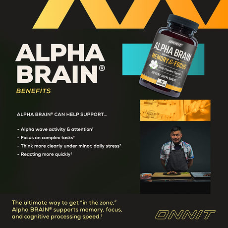 Onnit Alpha Brain Premium Nootropic Brain Supplement 90 Capsulas