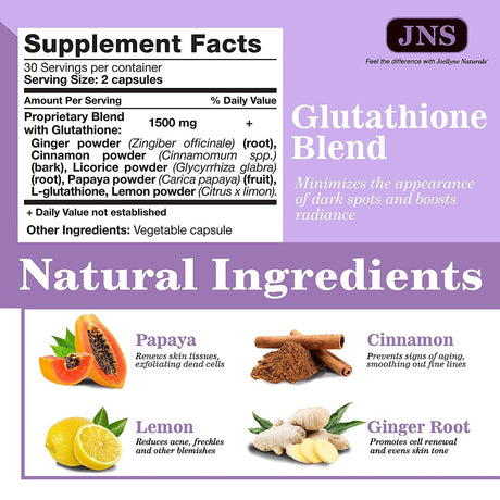 JNS Glutathione 1500Mg. 60 Capsulas - The Red Vitamin