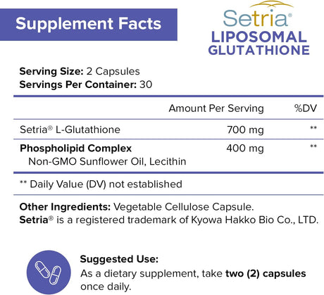 NutriFlair Liposomal Glutathione 700Mg. 60 Capsulas