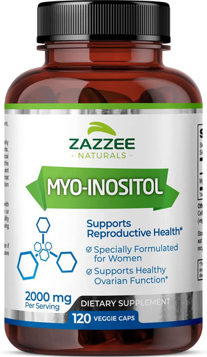 Zazzee Naturals Myo-Inositol 2000Mg. 120 Capsulas