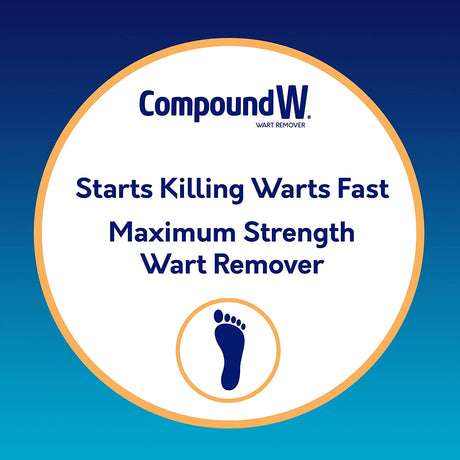 Compound W Maximum Strength One Step Plantar Wart Remover Foot Pads 20 Almohadillas
