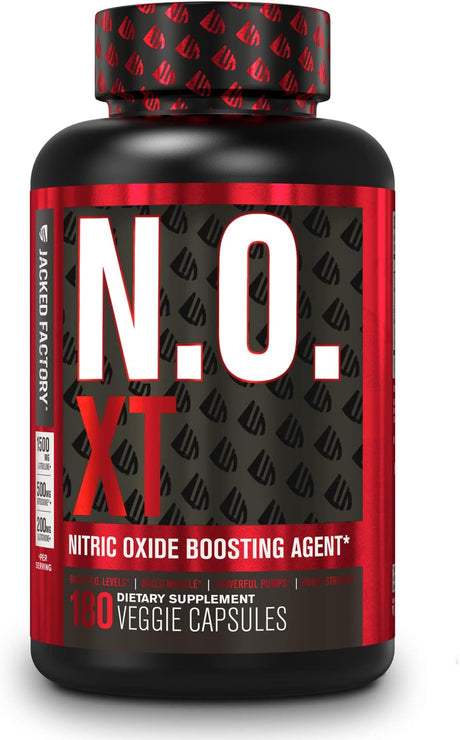 Jacked Factory N.O. XT Nitric Oxide Supplement Extra Strength Pre Workout N.O. Booster & Muscle Builder