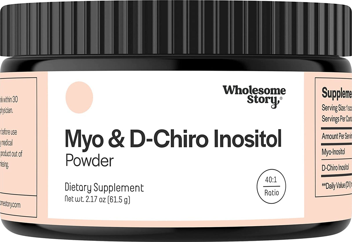 Wholesome Story Myo-Inositol & D-Chiro Inositol Powder 2.17Oz.
