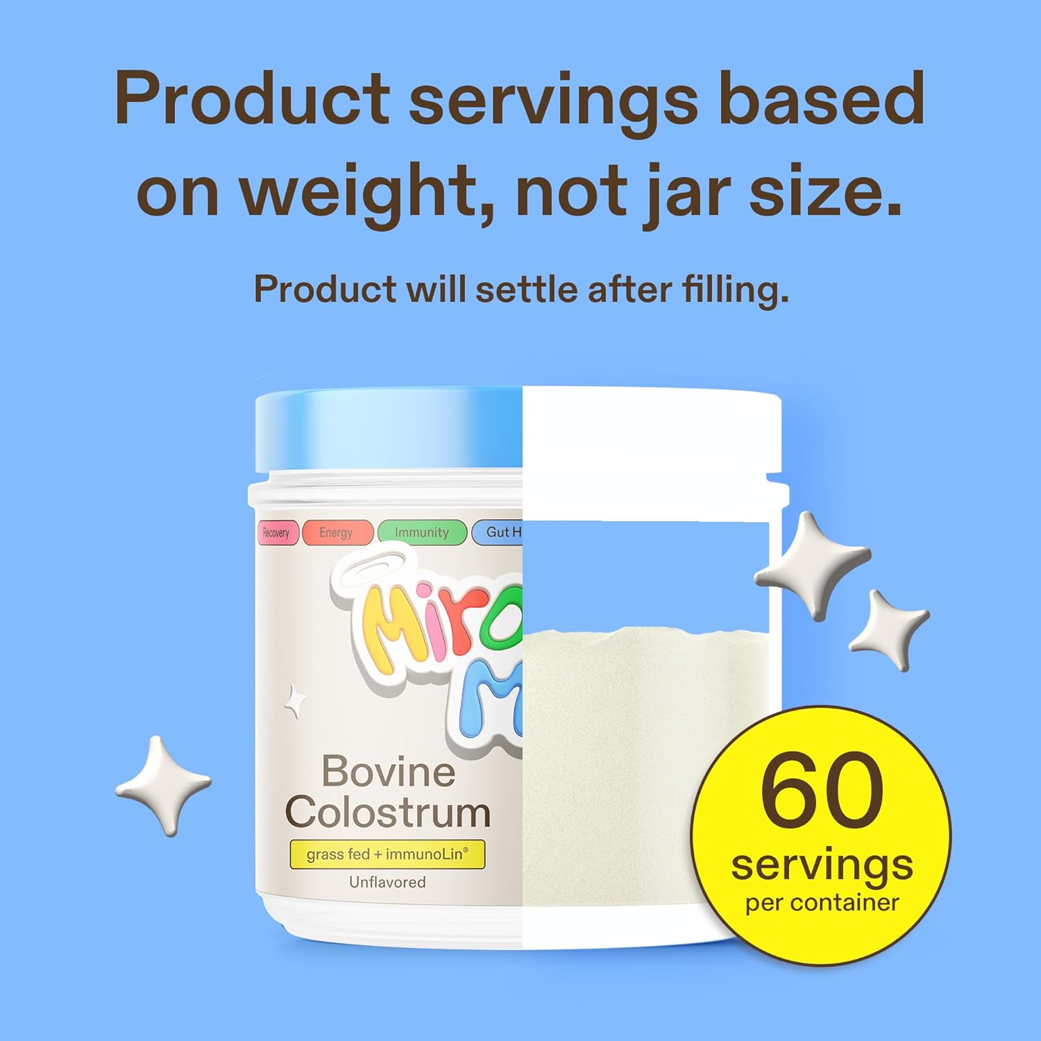 Miracle Moo Grass Fed Bovine Colostrum Supplement 3.81Oz. The Red Vitamin MX