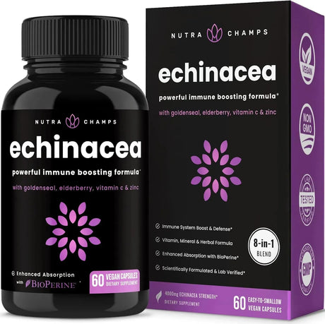 NUTRACHAMPS - NutraChamps Echinacea Goldenseal 1000Mg. 60 Capsulas - The Red Vitamin MX - Suplementos Alimenticios - {{ shop.shopifyCountryName }}