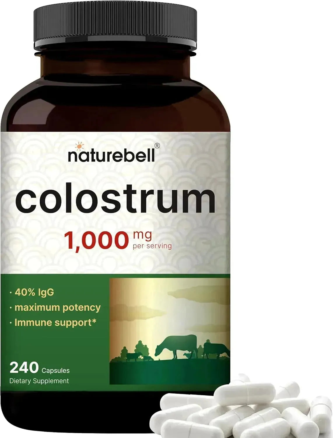 NATUREBELL - NatureBell Colostrum 1,000Mg. 240 Capsulas - The Red Vitamin MX - Suplementos Alimenticios - {{ shop.shopifyCountryName }}