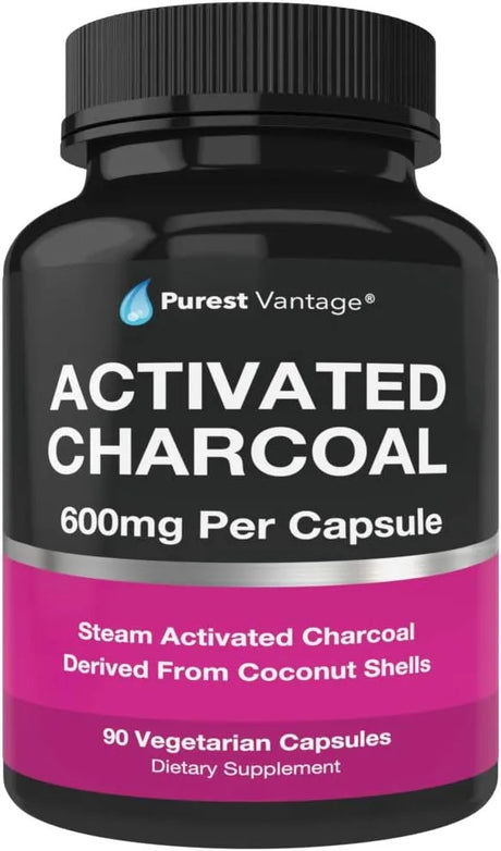 PUREST VANTAGE - Purest Vantage Pure Organic Activated Charcoal 600Mg. 90 Capsulas - The Red Vitamin MX - Suplementos Alimenticios - {{ shop.shopifyCountryName }}