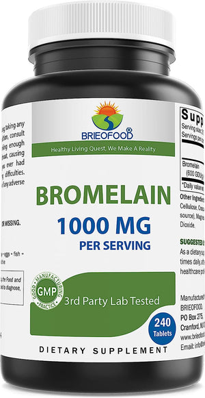 Brieofood Bromelain 1000Mg. 240 Tabletas