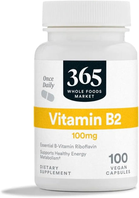 365 - 365 by Whole Foods Market Vitamin B2 100Mg. 100 Capsulas - The Red Vitamin MX - Suplementos Alimenticios - {{ shop.shopifyCountryName }}