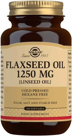 Solgar Flaxseed Oil 1250Mg. 100 Capsulas Blandas