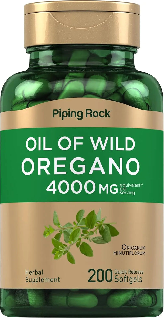 PIPING ROCK - Piping Rock Oregano Oil 4000Mg. 200 Capsulas Blandas - The Red Vitamin MX - Suplementos Alimenticios - {{ shop.shopifyCountryName }}