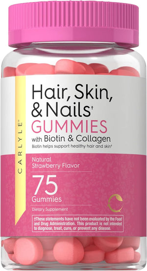 Carlyle Hair Skin and Nails Vitamins 75 Gomitas