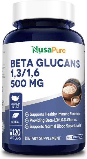 NusaPure Beta Glucans 500Mg. 120 Capsulas