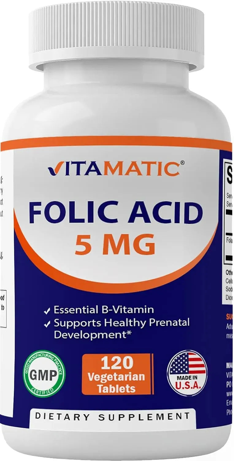 VITAMATIC - Vitamatic Folic Acid 5Mg. 120 Tabletas - The Red Vitamin MX - Suplementos Alimenticios - {{ shop.shopifyCountryName }}