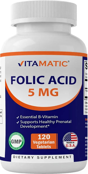 VITAMATIC - Vitamatic Folic Acid 5Mg. 120 Tabletas - The Red Vitamin MX - Suplementos Alimenticios - {{ shop.shopifyCountryName }}