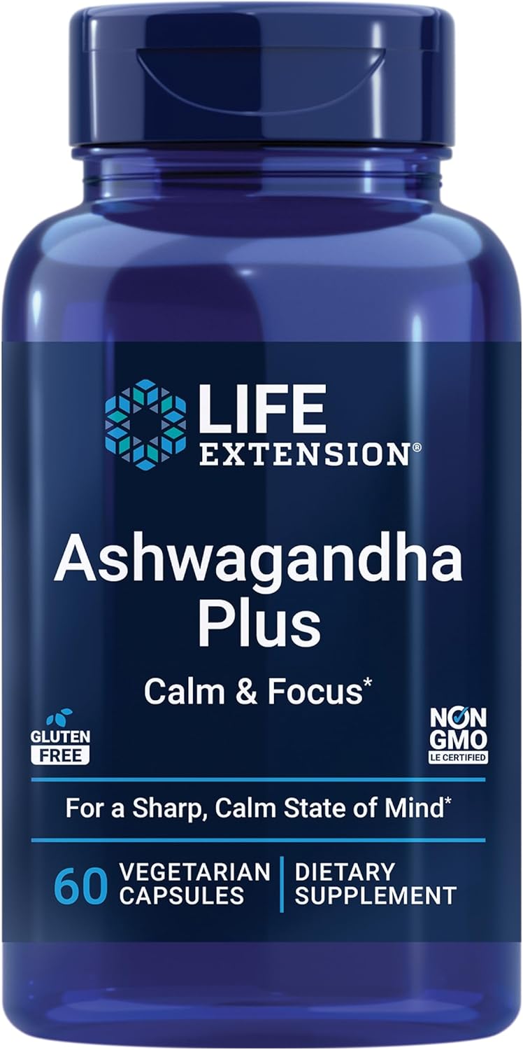 Life Extension Ashwagandha Plus Calm & Focus 60 Capsulas