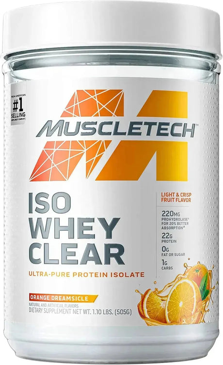 MUSCLETECH - MuscleTech Clear Whey Protein Isolate Orange Dreamsicle 505Gr. - The Red Vitamin MX - Suplementos Alimenticios - {{ shop.shopifyCountryName }}