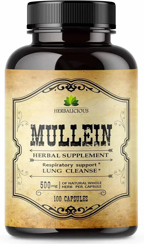HERBALICIOUS - HERBALICIOUS Mullein Leaf Extract 100 Capsulas - The Red Vitamin MX - Suplementos Alimenticios - {{ shop.shopifyCountryName }}