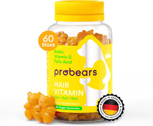 Probears Biotin (B7) Vegan Hair Growth Gummies 60 Gomitas