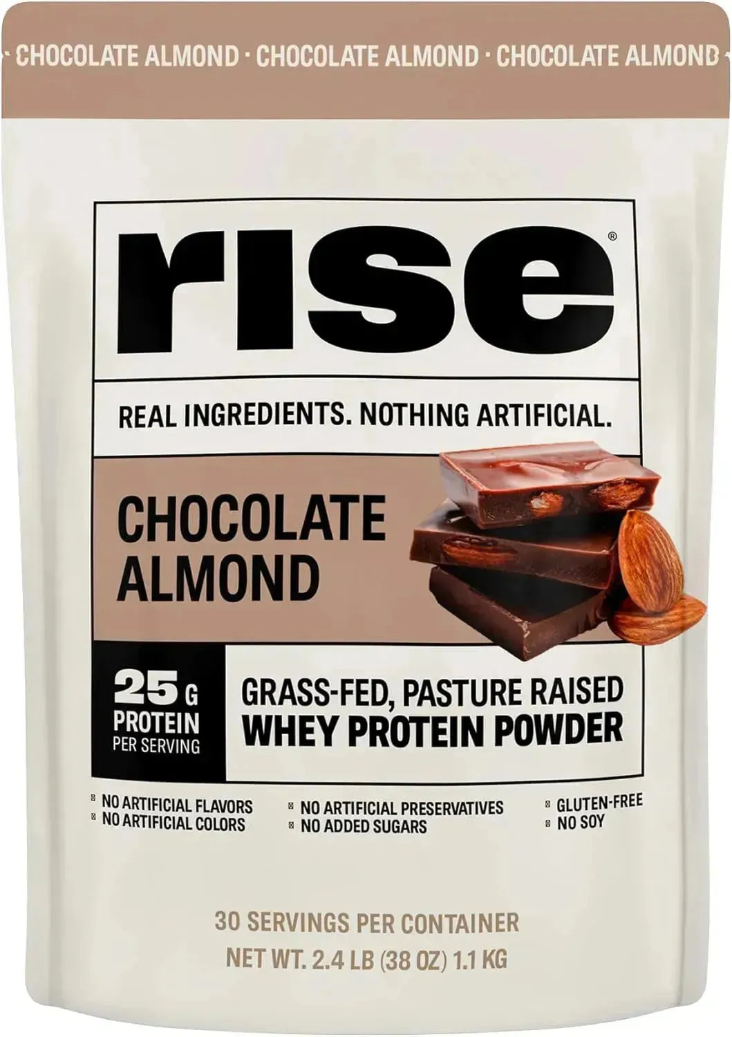 RISE - Rise Whey Protein Powder Grass Fed Chocolate Almond 1.1 Kg. - The Red Vitamin MX - Suplementos Alimenticios - {{ shop.shopifyCountryName }}
