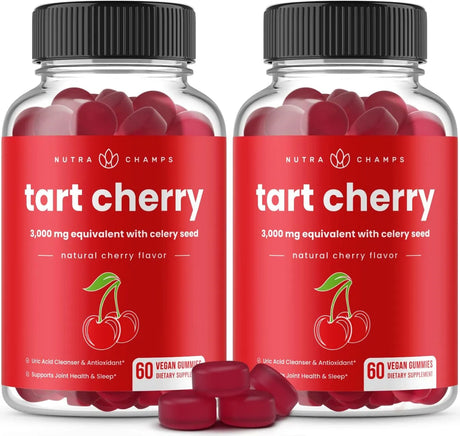 NUTRACHAMPS - NutraChamps Tart Cherry Gummies 3000Mg. 60 Gomitas 2 Pack - The Red Vitamin MX - Suplementos Alimenticios - {{ shop.shopifyCountryName }}